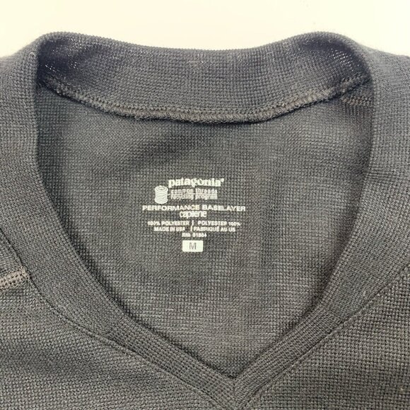 Patagonia Women M Long Sleeve Black Capilene Performance Base Layer Polyester - Picture 4 of 8